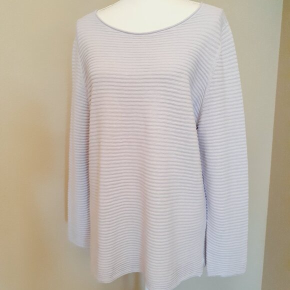 Eileen Fisher Organic Linen/Cotton Knit Top NWT - Picture 3 of 13